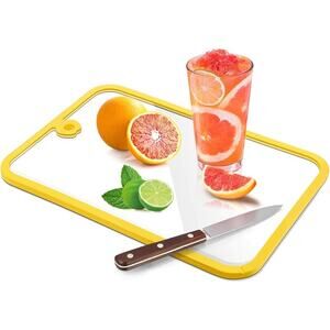 Yellow Temper Glass Cutting Board 13 x 18”